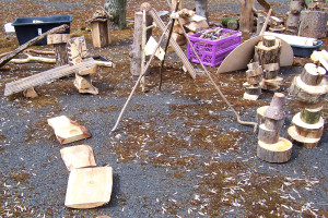 Holz - Materialien vor dem Workshop