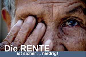 Die Rente ist sicher... niedrig! Bild aus Flyer Kulturseminar