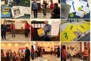 Szenen aus der Ralley gegen Sozialabbau