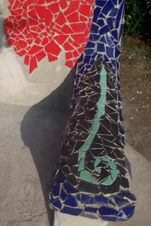 Fliesen-Mosaik-Arbeiten am Tile-Kolup-Denkmal 