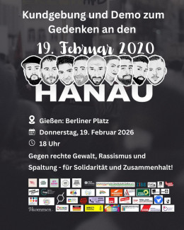 Hanau Gedenken Plakat