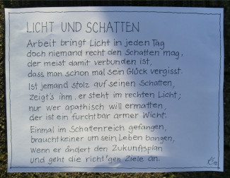 Licht und Schatten. Text und Gestaltung: Wolfgang Kücken