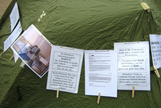 Aktionstag gegen Wohnungsnot der Arbeitsloseninitiative Gießen
