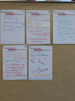 Brainstorming: Was könnte gegen Ausgrenzung getan werden?