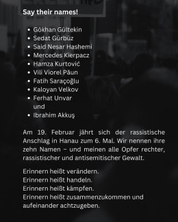 Hanau Gedenken Texttafel 1