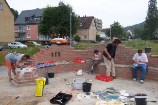 Bauaktion an der Sitzschlange