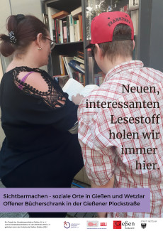 Offener Bücherschrank in der Gießener Plockstraße
