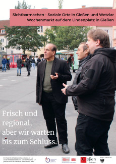 Wochenmarkt auf dem Lindenplatz in Gießen