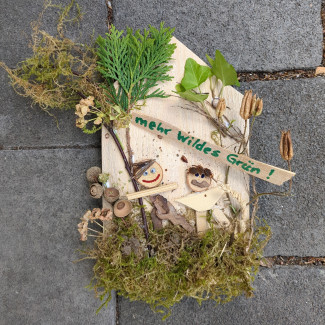 Gestaltetes Haus: mehr wildes Grün