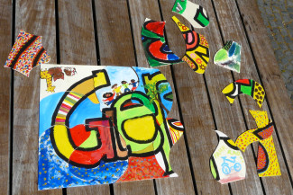 "Gießen" als bemaltes Puzzle