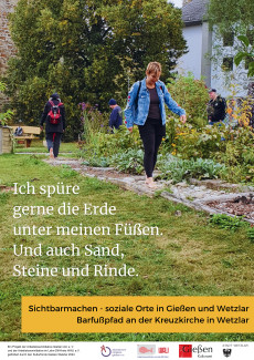 Barfußpfad an der Kreuzkirche in Wetzlar