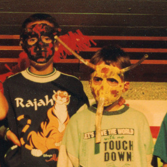 Masken mit Kindern beim Lebenshilfetag Karlsruhe