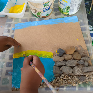 Sandbilder in den Hardtgärten