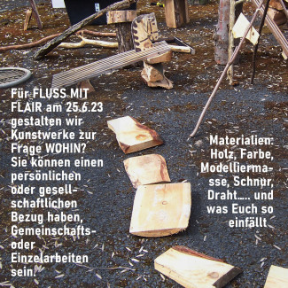 Flyer Kunstprojekt WOHIN?