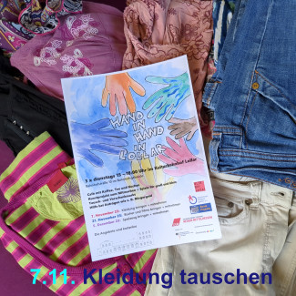 Flyer und Kleidungsstücke - 7.11. Kleidung tauschen