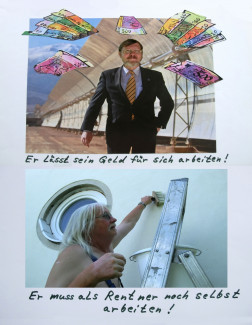 Postkarte zum Thema Altersarmut, Kulturseminar 2012