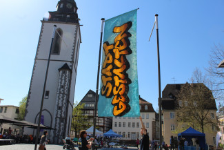 Stadtgestalten Aktion auf dem Kirchenplatz