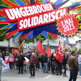 Maidemo mit Logo 2023 ungebrochen solidarisch