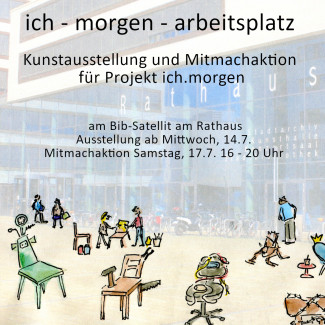 Ausstellungsankündigung mit Skizze