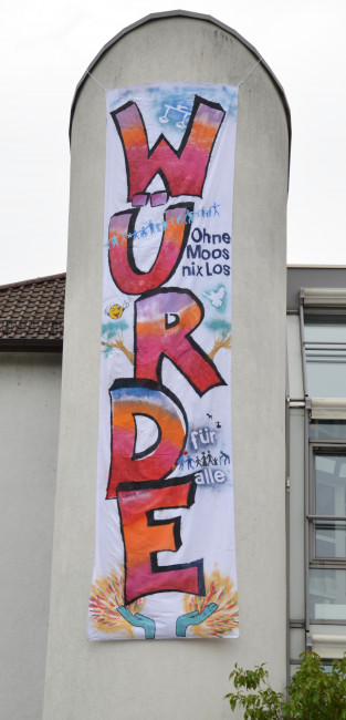 Würde Banner in Heppenheim, Haus am Maiberg